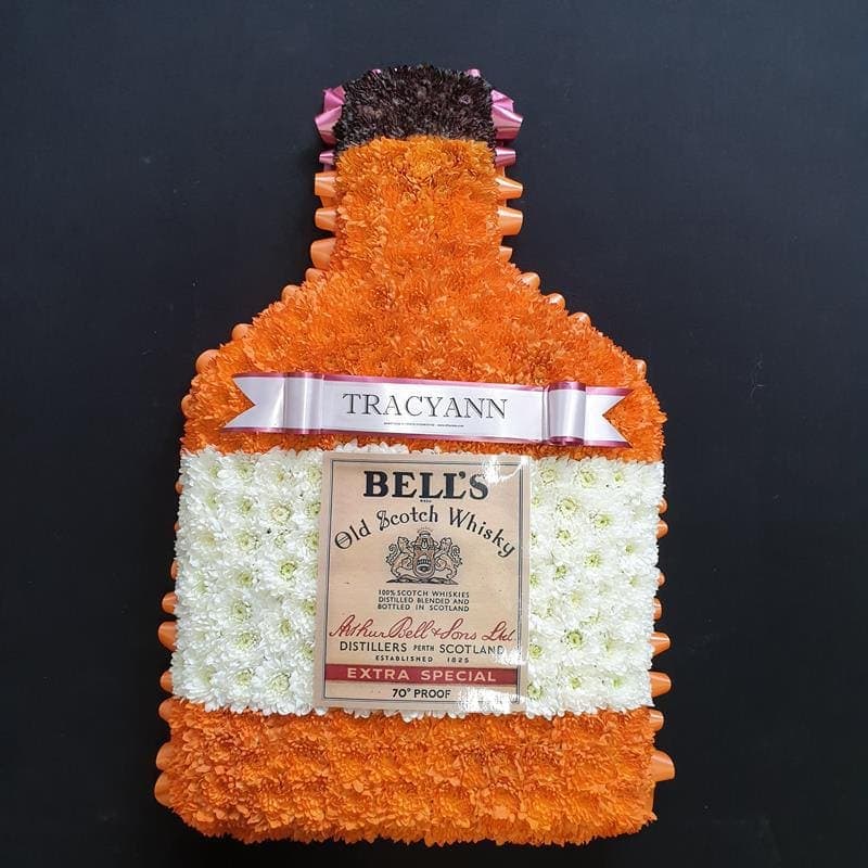 Bells Whiskey Bottle Funeral Tribute