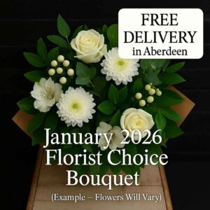 Hand-tied Florist Choice Seasonal Bouquet with colorful fresh flowers, customizable by color palette (Vibrant, Pastels, Sympathy)